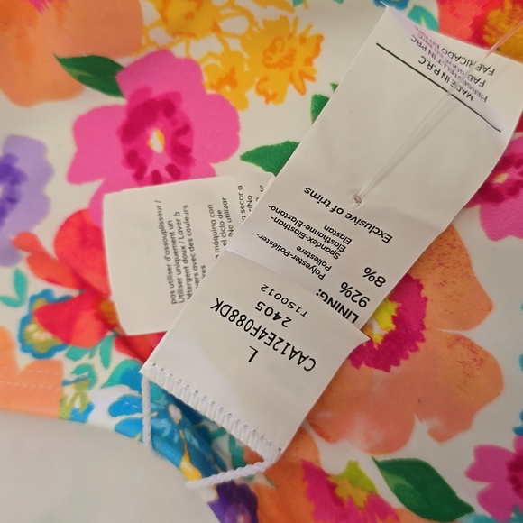 Cupshe Colorful Floral Swimsuit Sz Lg Nwt - Picture 7 of 7